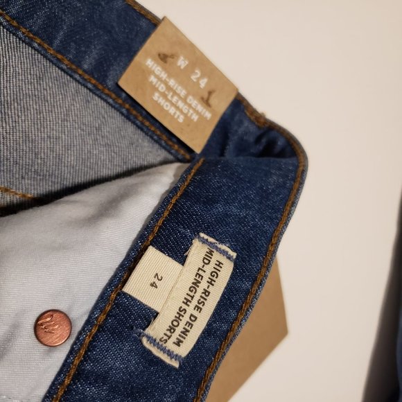 MADEWELL 24 high rise Denim Jean Bermuda Shorts - Picture 5 of 7